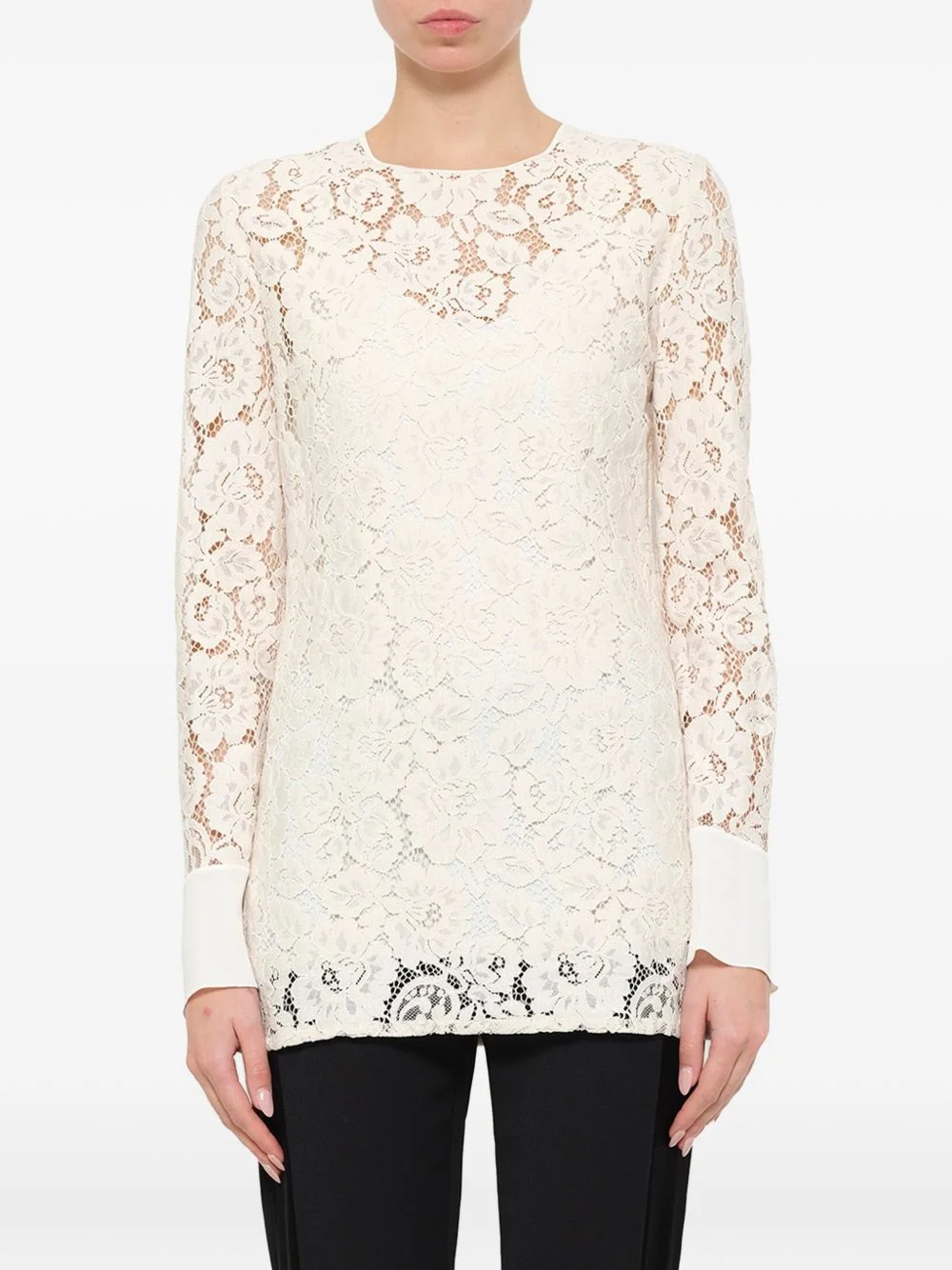 floral-lace top - 1