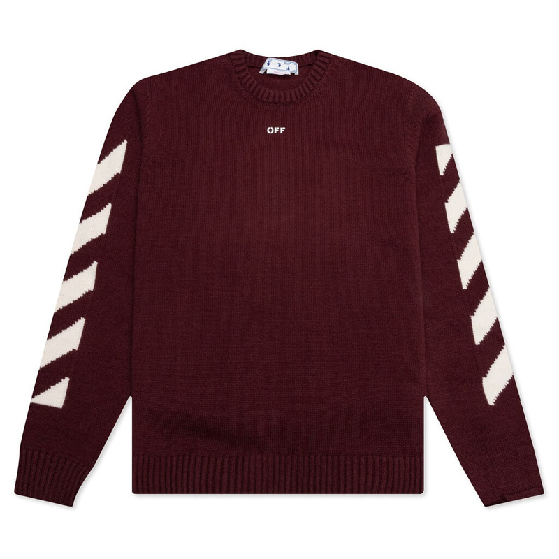 오프 화이트 C / O VIRGIL ABLOH DIAG ARROW KNIT CREWNECK - BAROLO 화이트 1