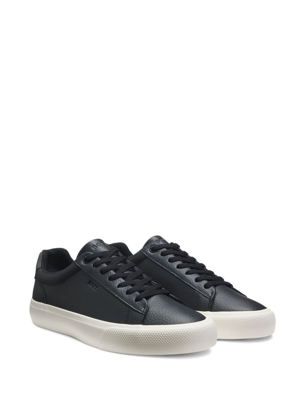 leather lace-up sneakers - 2