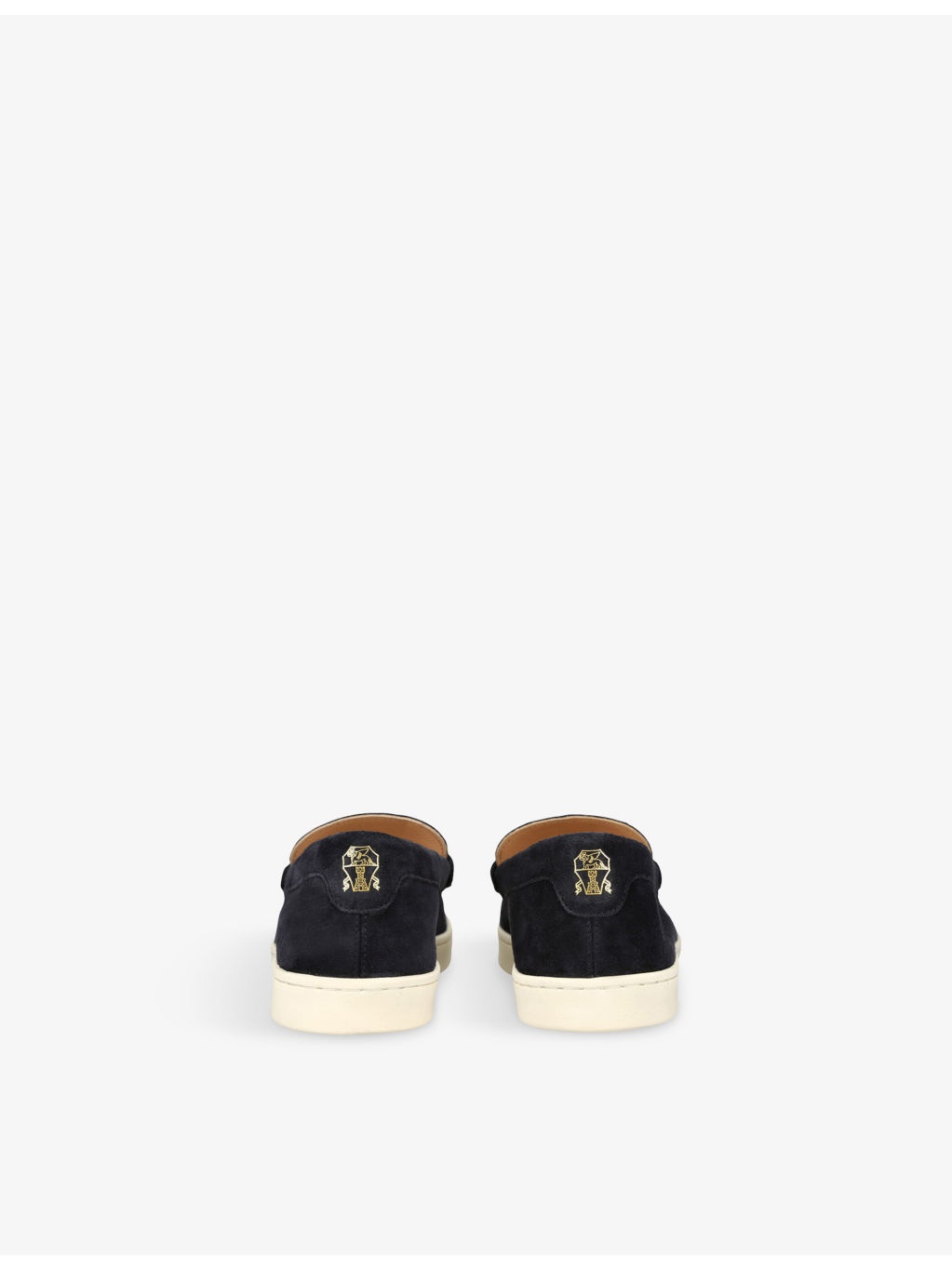 Hybrid Logo-Embroidered Suede Penny Loafers - 4