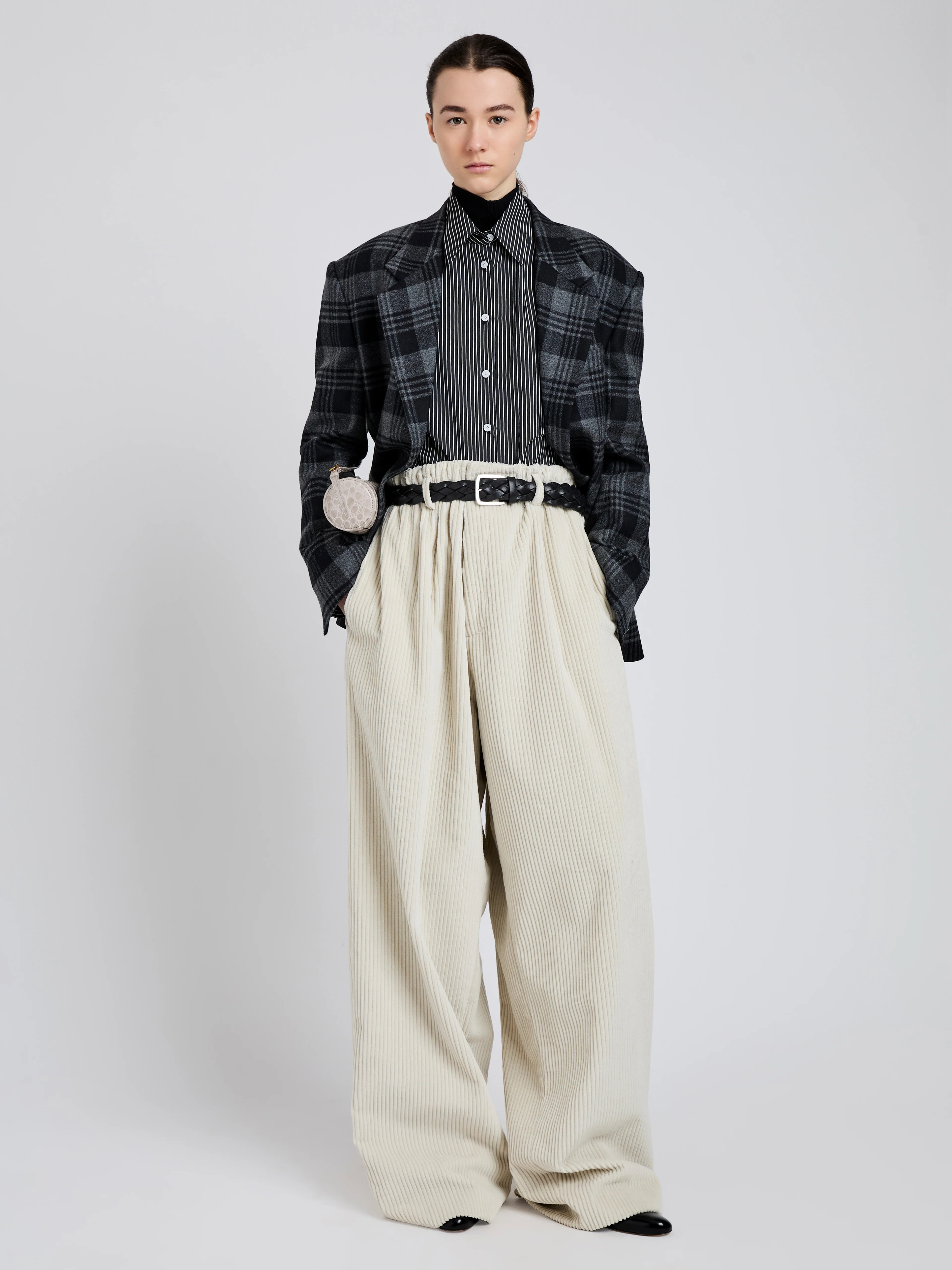 Daria Jacket in Plaid Wool Suiting - 3