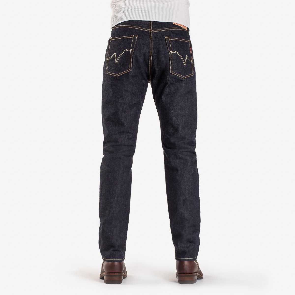 IH-888S-142 14oz Selvedge Denim Medium/High Rise Tapered Cut Jeans - Indigo - 3