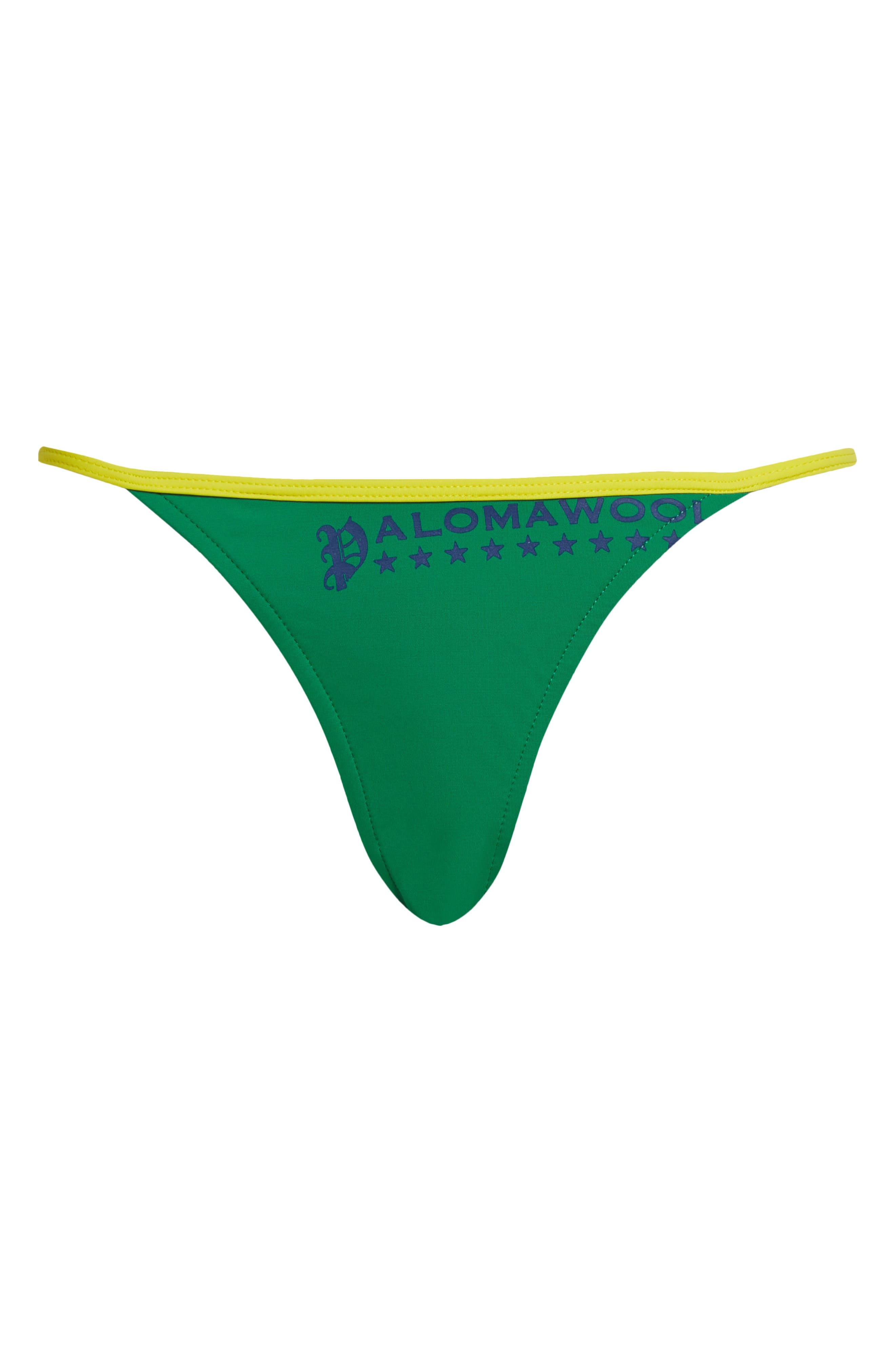 Paloma Wool Lanny Graphic Bikini Bottoms in Green at Nordstrom - 5