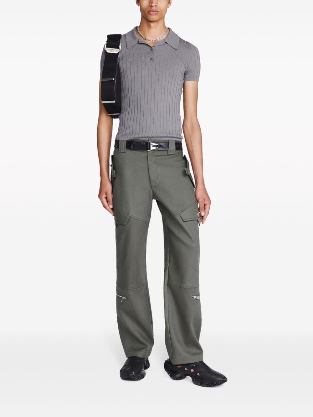 Tactical straight-leg cargo trousers - 2