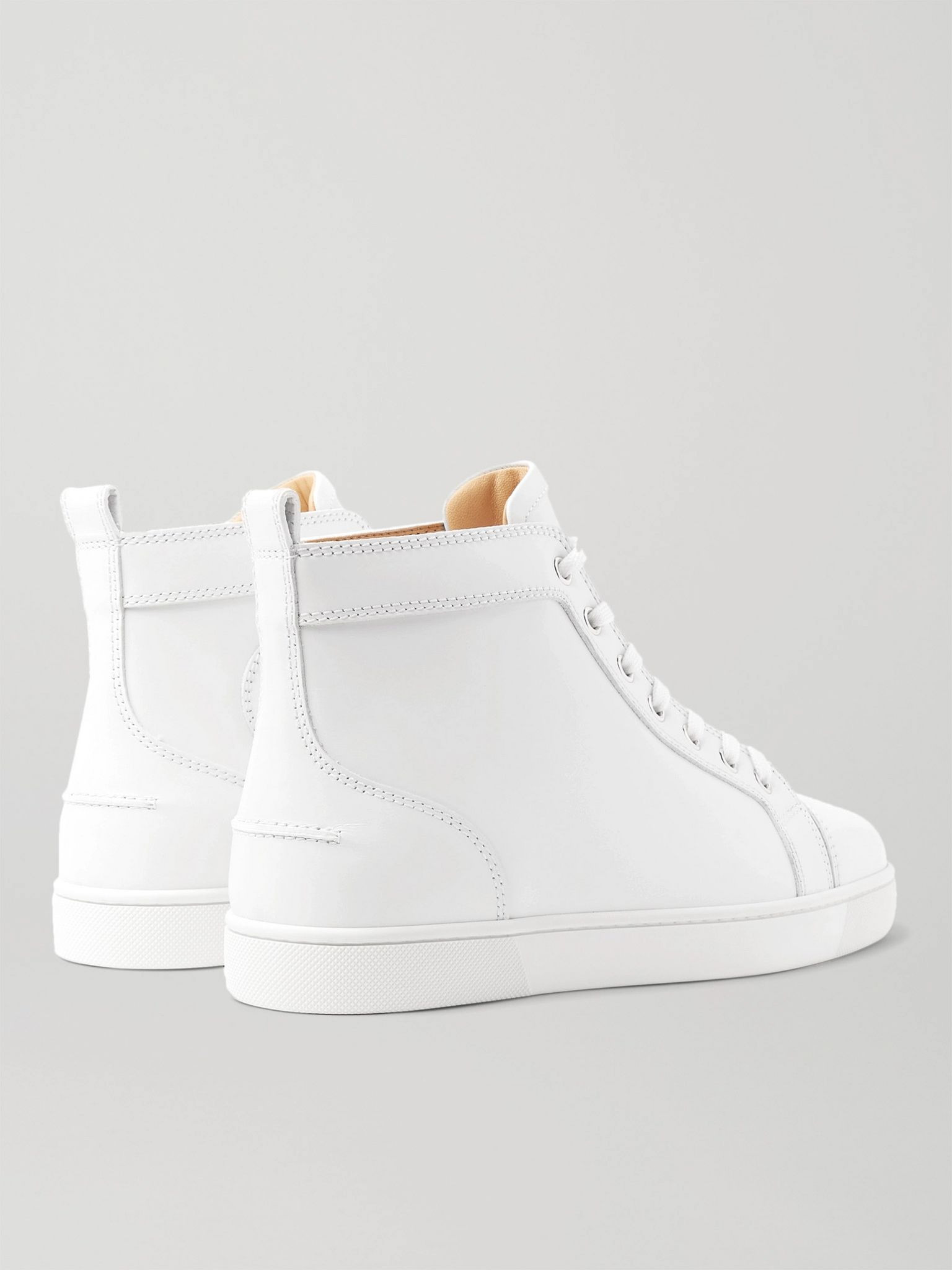 Louis Leather High-Top Sneakers White - 4