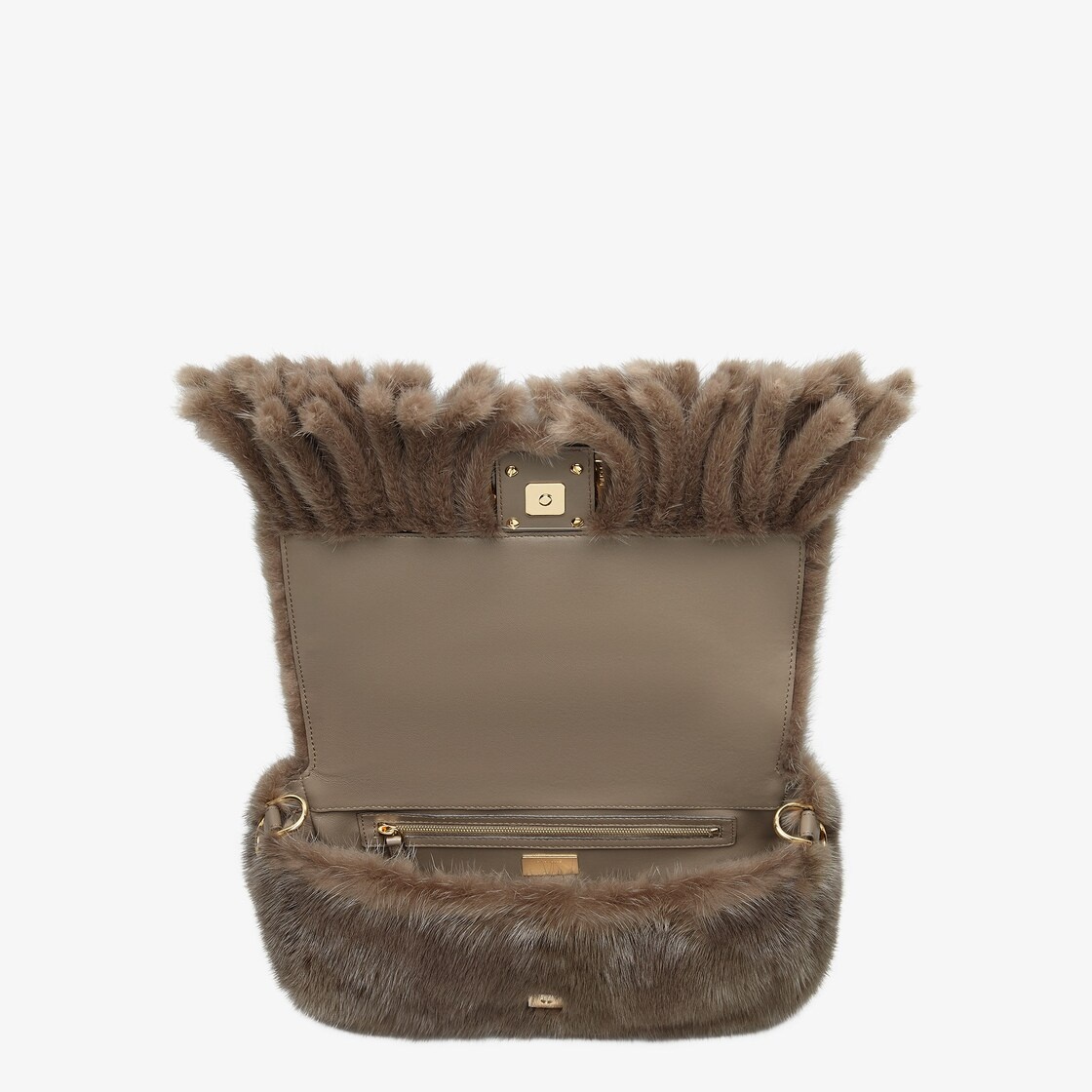 Gray mink bag with fringing - 4