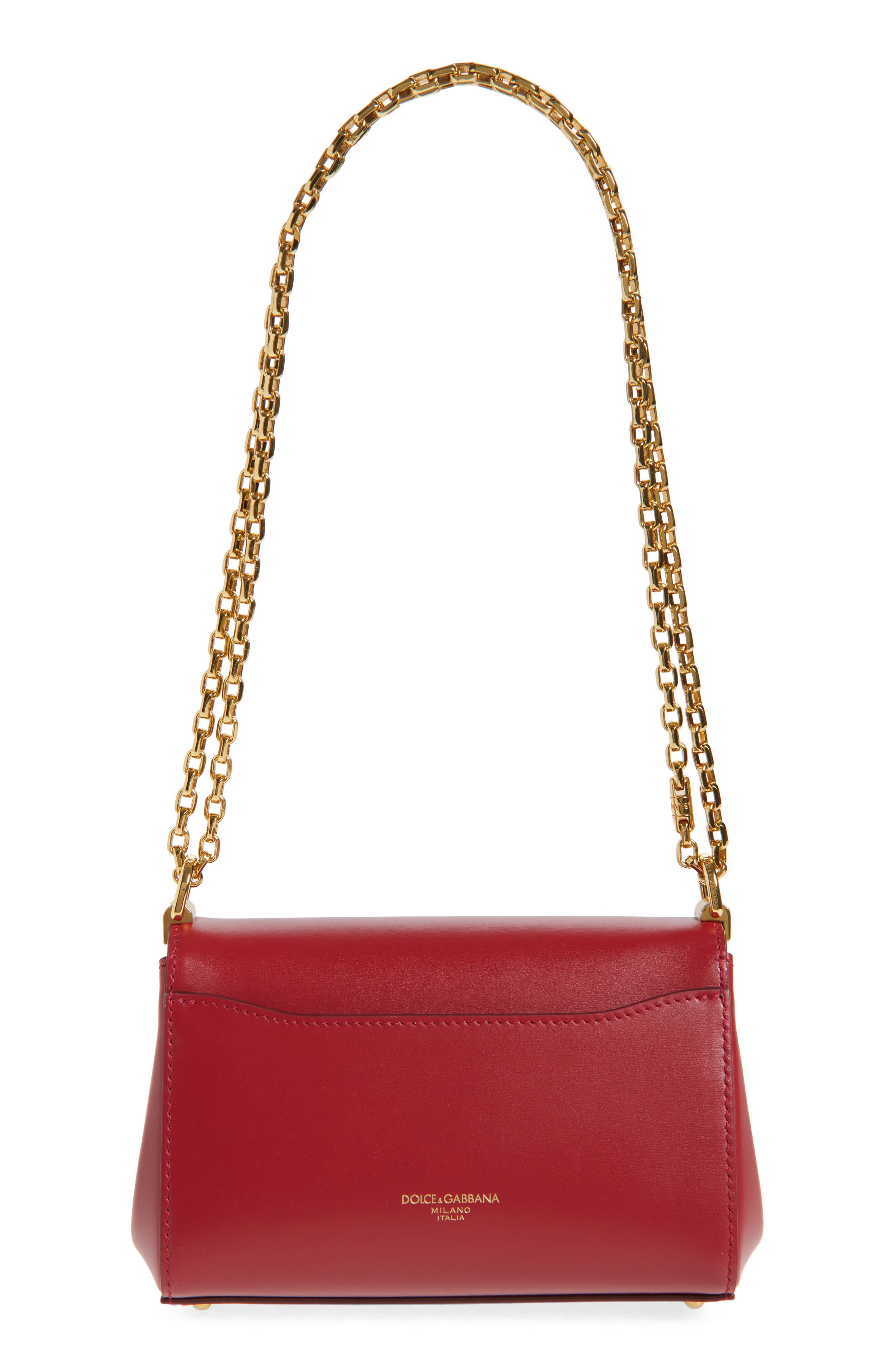 Dolce&Gabbana Marlene Chain Strap Shoulder Bag in Tono Rosso Scuro at Nordstrom - 4