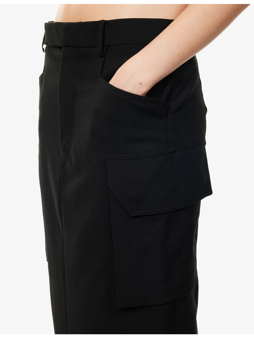 Firbanks Slit Wool Midi Skirt - 5