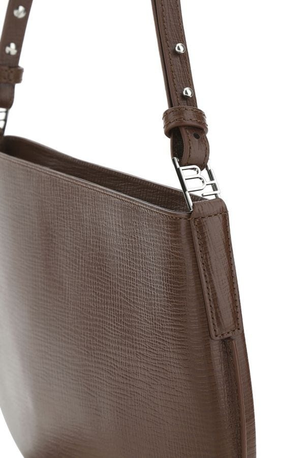 Brown leather Issa shoulder bag - 5