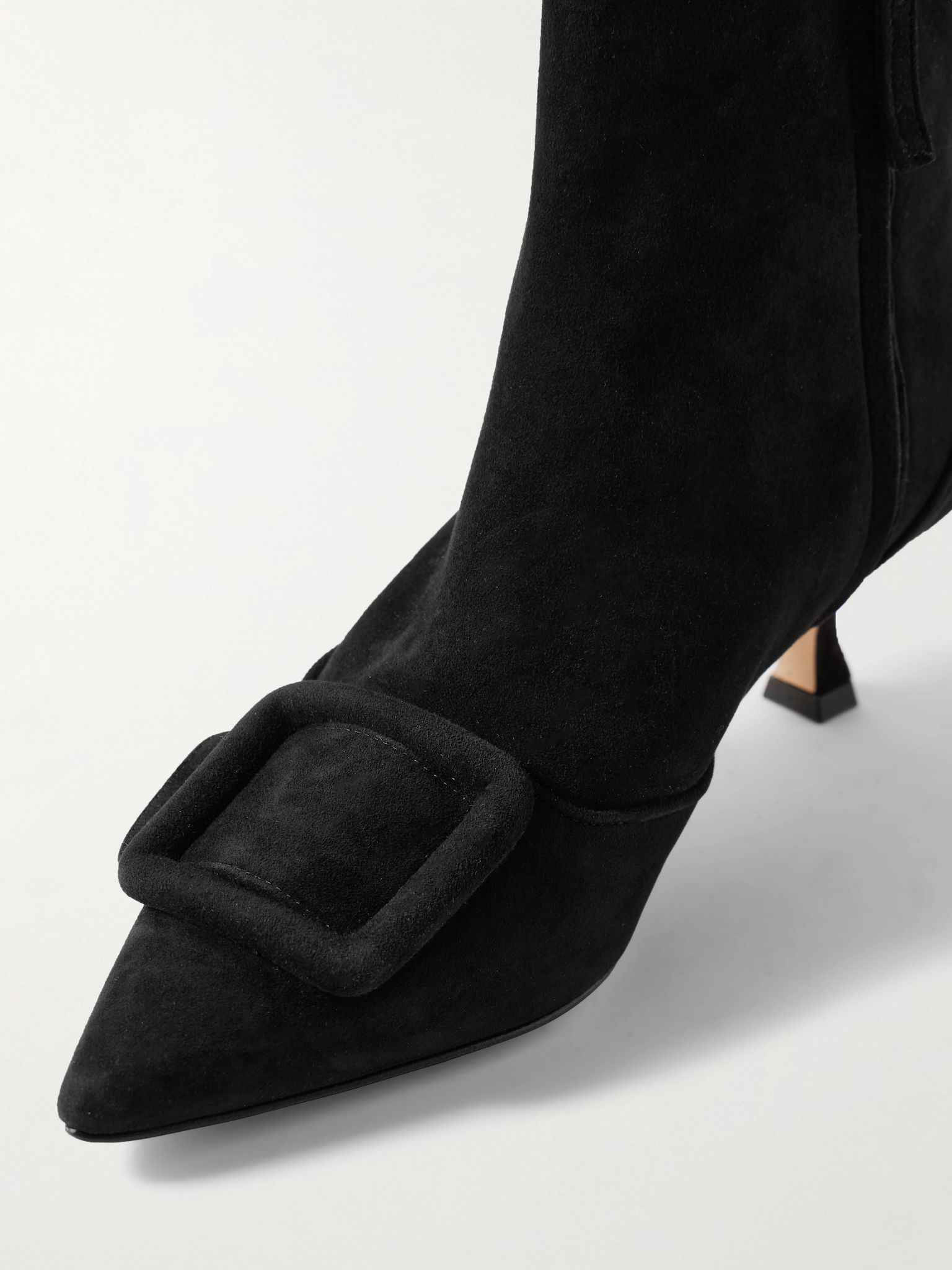 Baylow 50 buckled suede ankle boots Black - 4