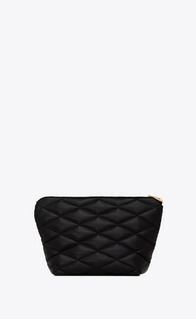 SAINT LAURENT sade pouch in quilted lambskin outlook