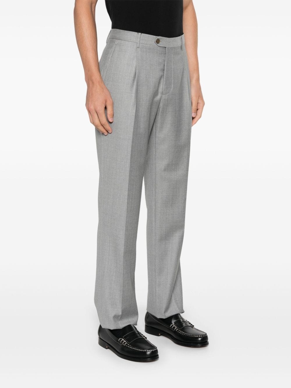 pleated tapered trousers - 3