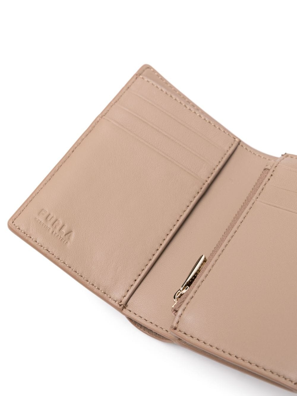 logo-plaque leather wallet - 3