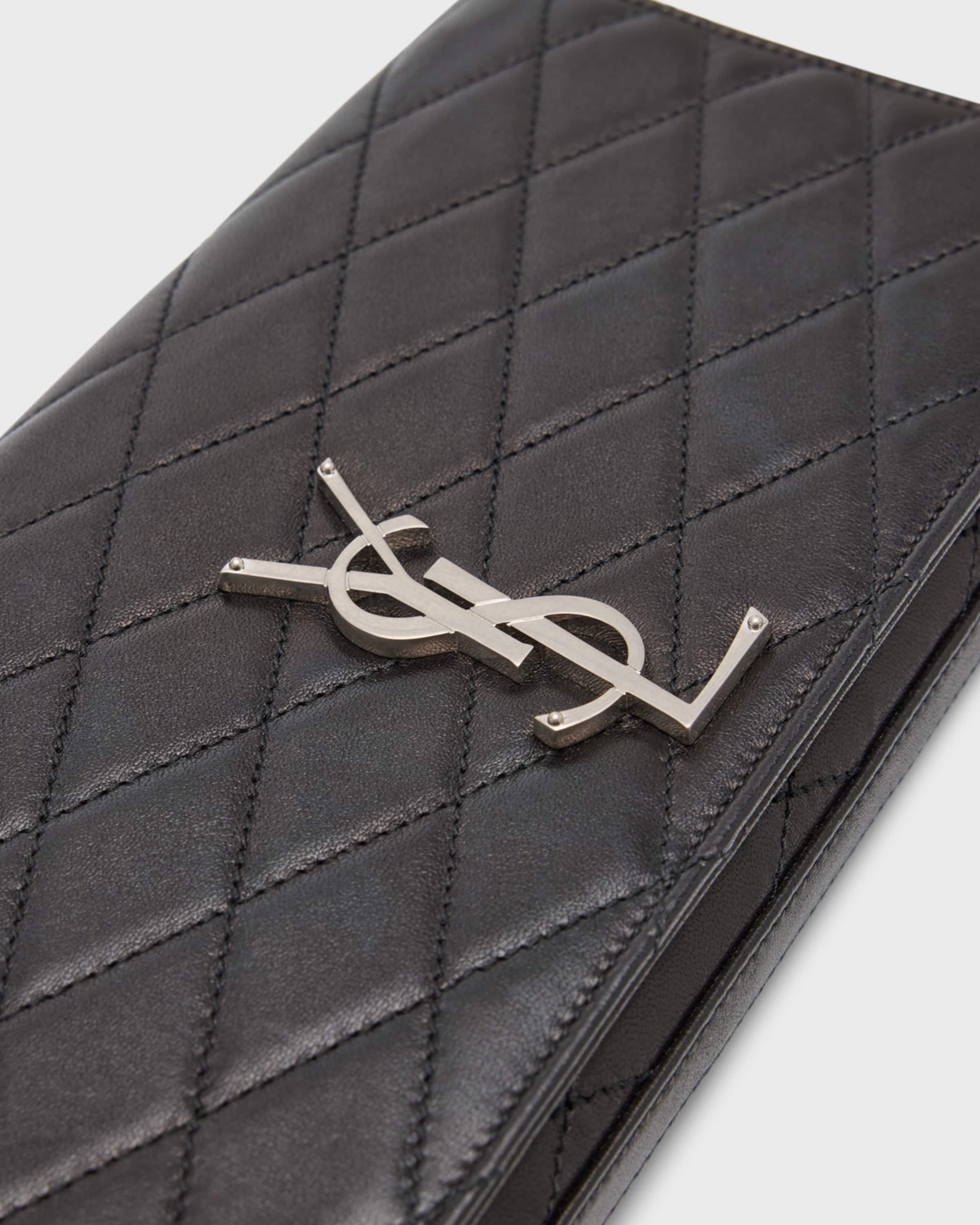 Kate YSL Quilted Leather Clutch Bag - 6