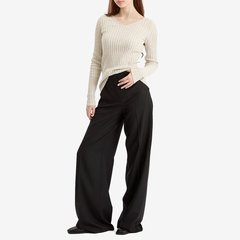 AURALEE Auralee Rib Knit V-Neck Pullover outlook
