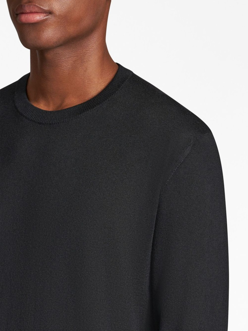 logo-embroidered crew-neck jumper 4