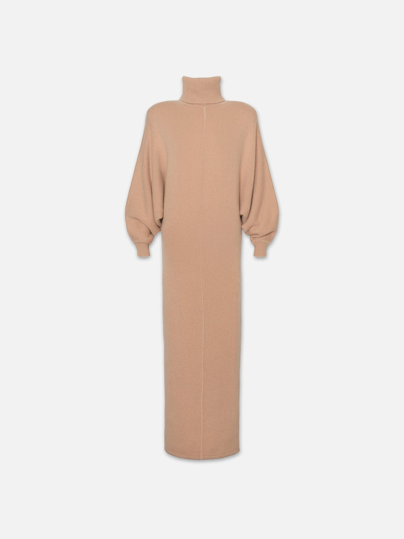 Long Cashmere Dolman Dress in Blush 1
