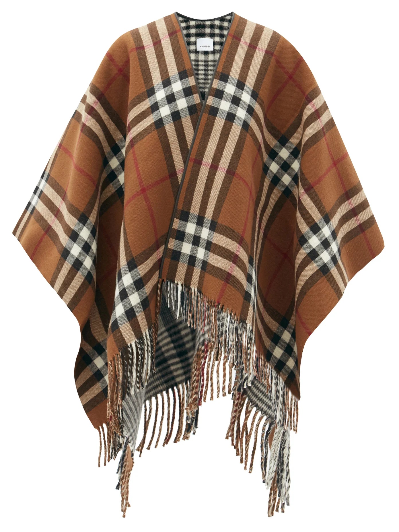 Heritage-check wool shawl - 1