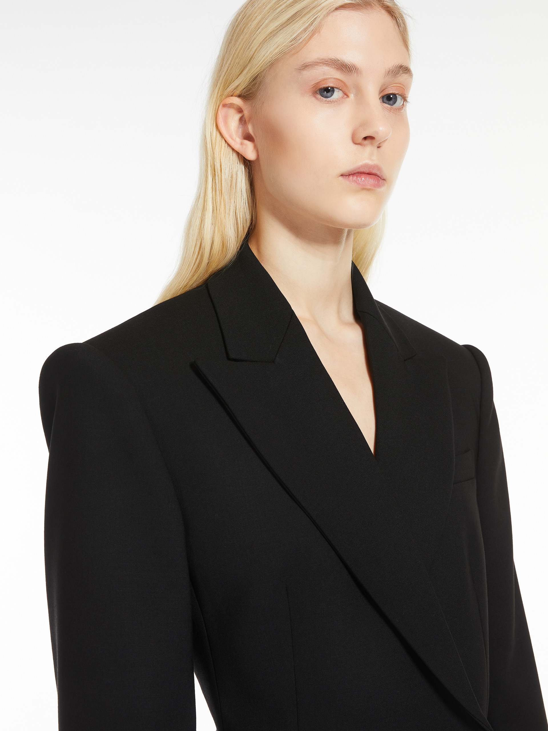 DANZICA Double-breasted stretch wool blazer - 5