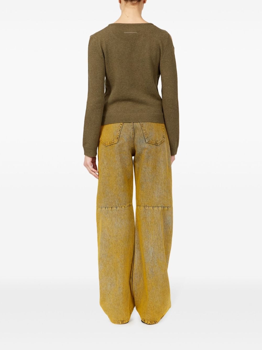 number-print cut-out jumper - 4