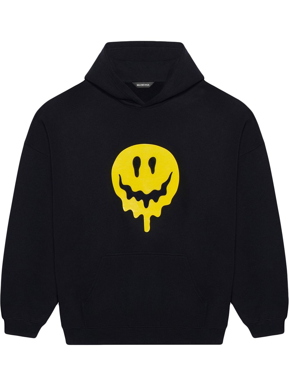 smiley-face print hoodie - 1