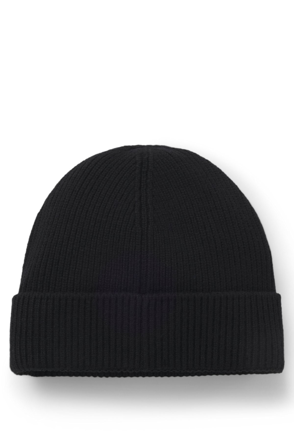 RIB-KNIT BEANIE HAT WITH LOGO LABEL - 2