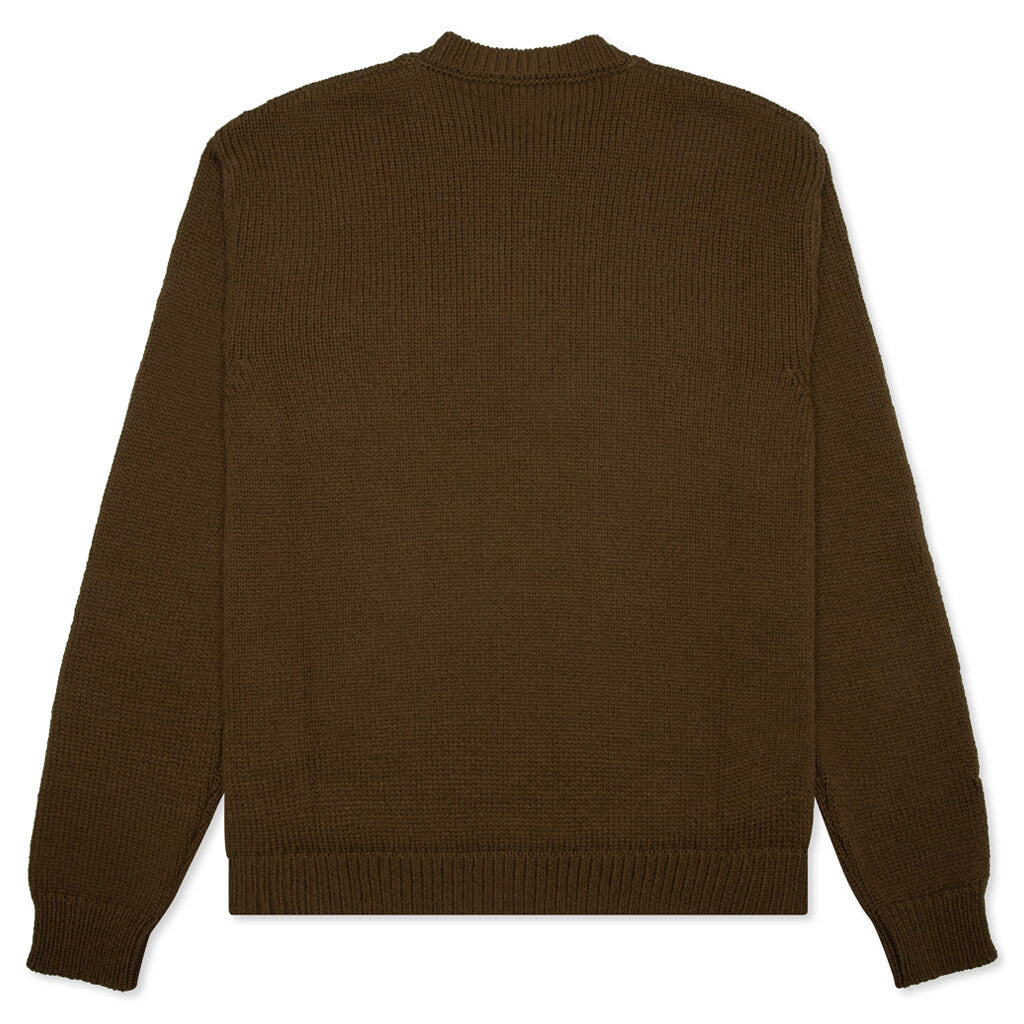BALMAIN MERINO PULLOVER - KAKI/ORANGE - 2
