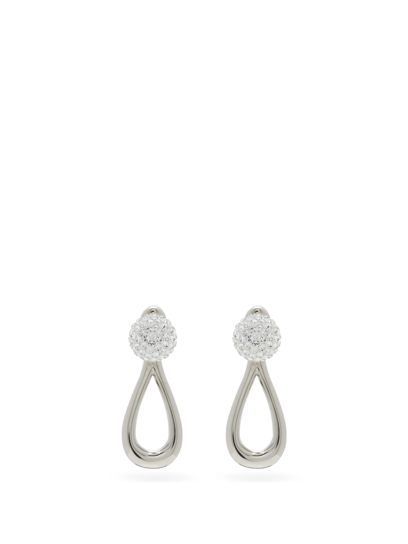 Drop crystal-embellished earrings - 1