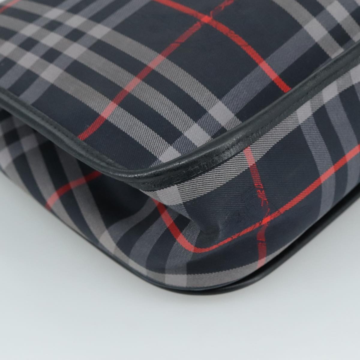 Burberry Nova Check Shoulder Bag Canvas Navy - 16
