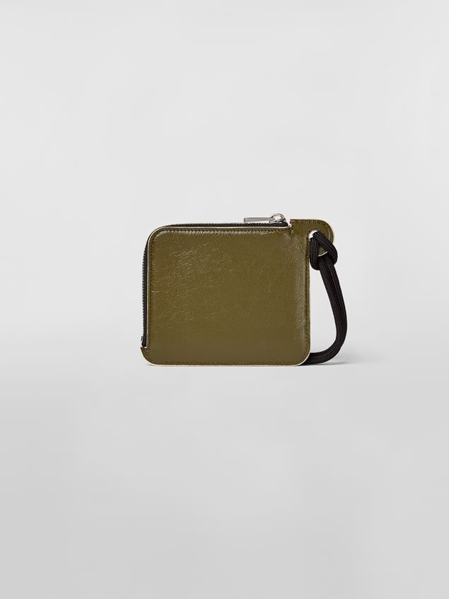 L-ZIP BI-COLOURED SHINY CALFSKIN WALLET - 3