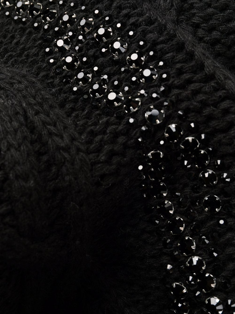 Cashmere Crystal cable-knit trousers 6
