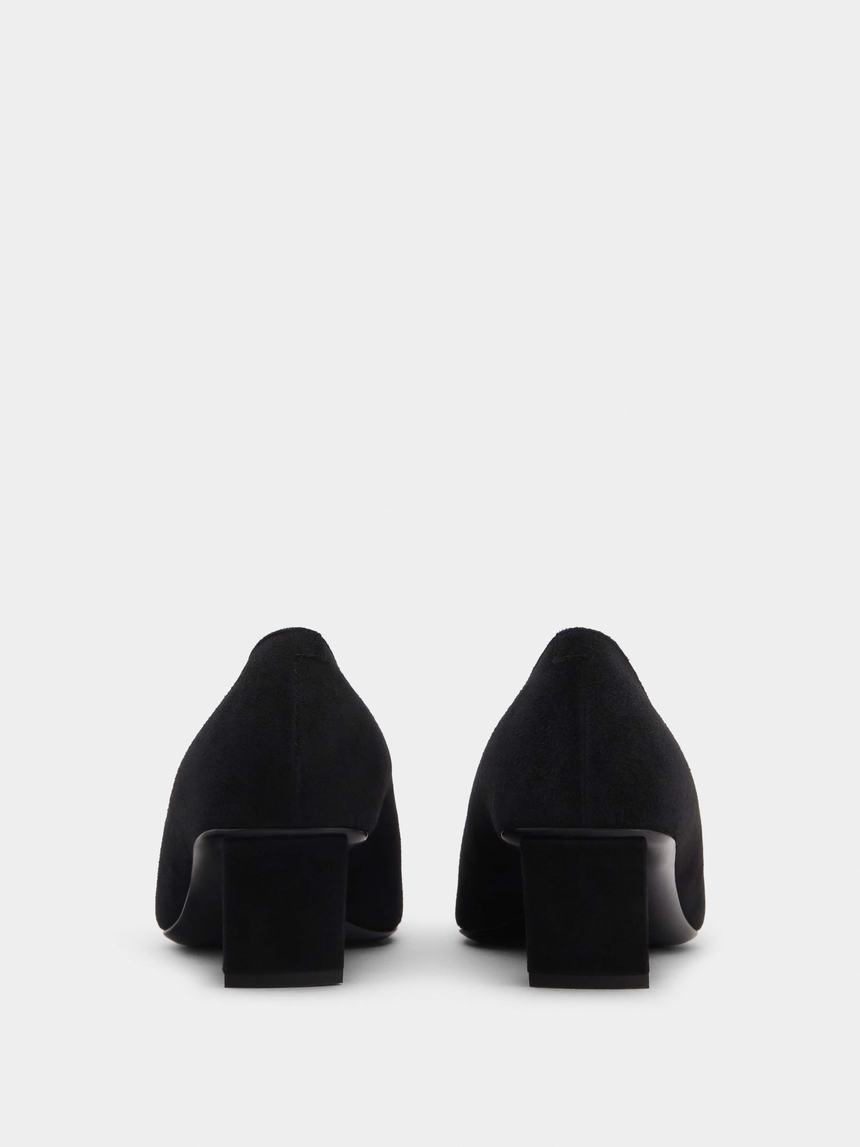 Belle Vivier Stone Buckle Pumps in Suede - 5