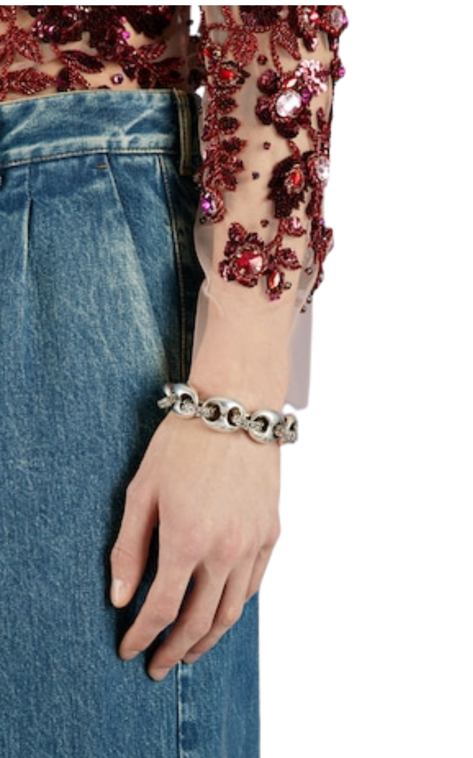 Sterling silver Interlocking G Marina Chain Bracelet - 2