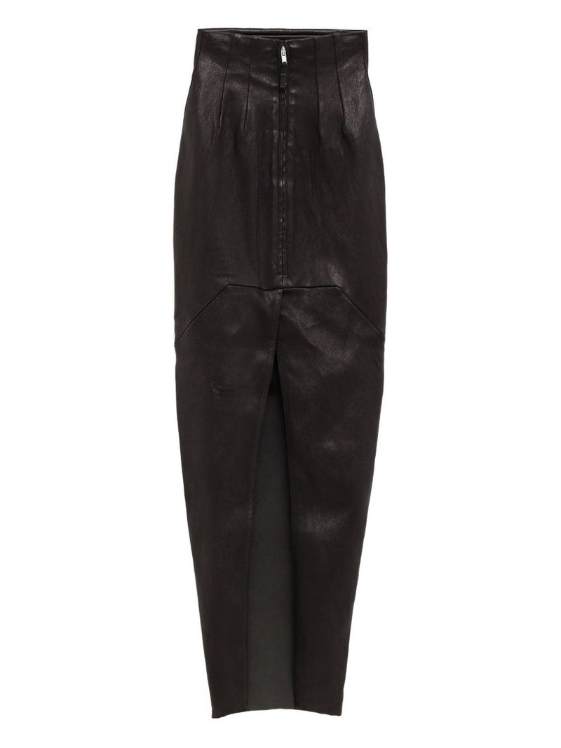 Rick Owens zip-up maxi skirt outlook