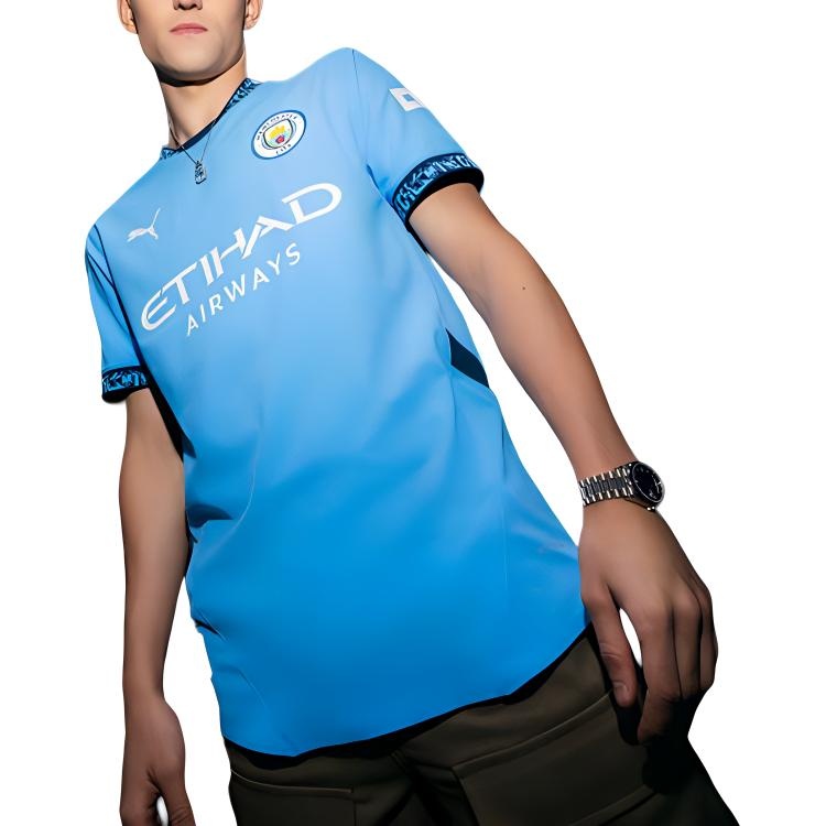 PUMA Manchester City 2024-25 Authentic Home Jersey 'Sky Blue' 778613 - 3