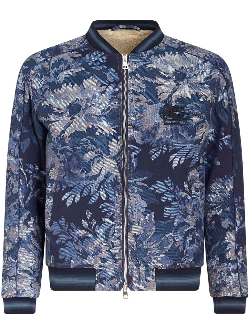 patterned-jacquard bomber jacket - 1