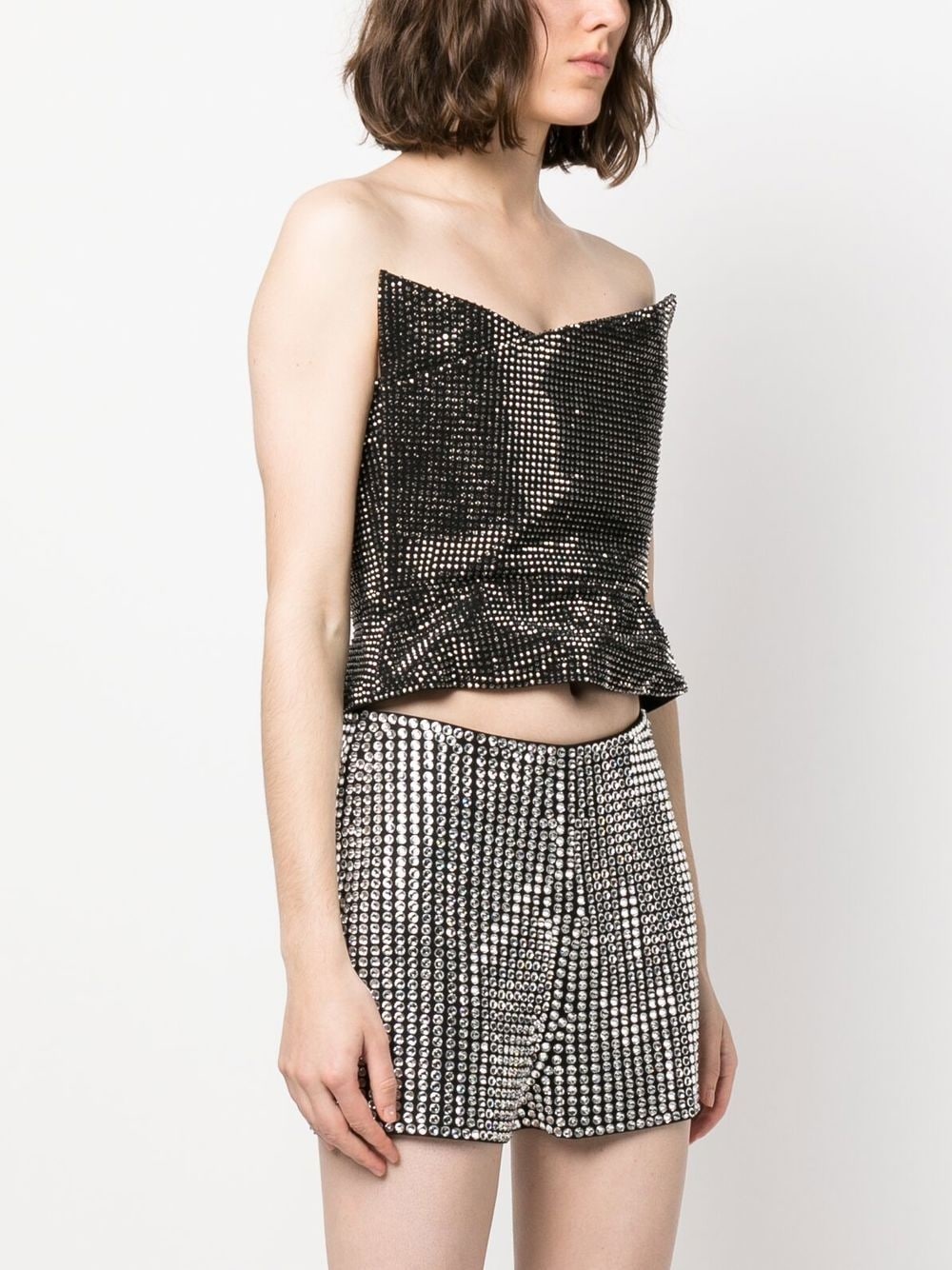 crystal-embellished asymmetric top - 3