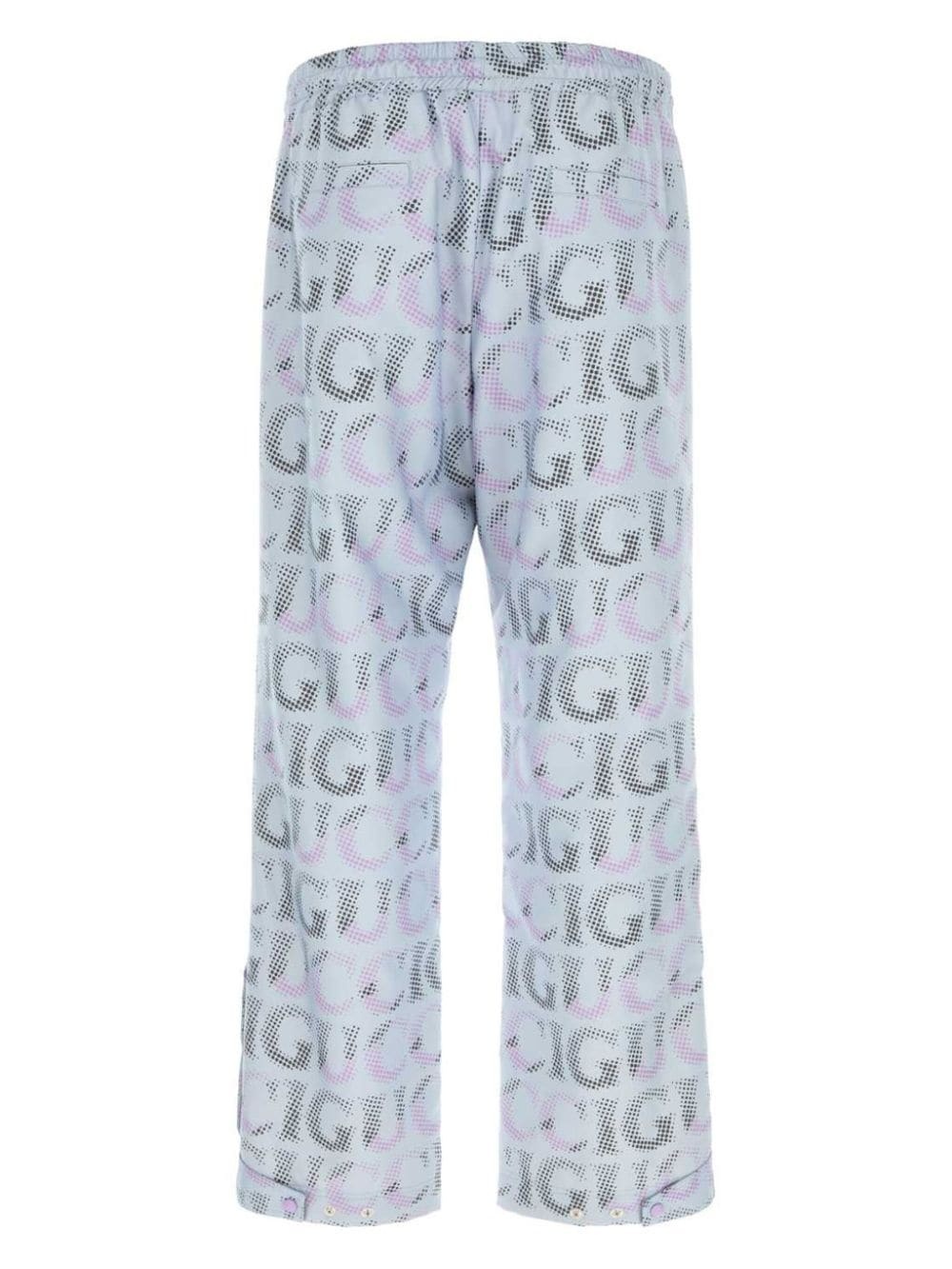 logo-print straight-leg trousers - 2