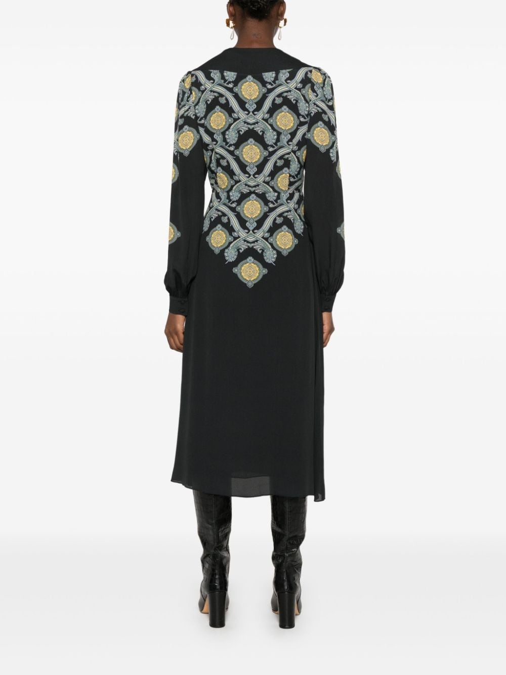 paisley midi dress - 4
