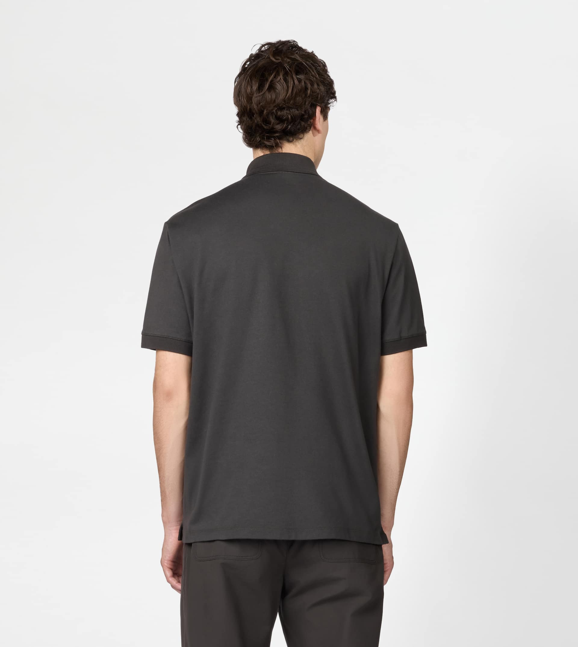POLO SHIRT IN JERSEY - GREY - 4