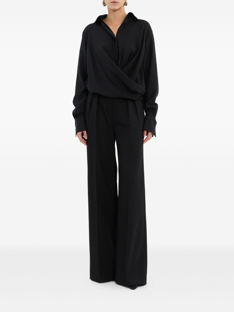 REBECCA VALLANCE Noor twist-front collared shirt outlook