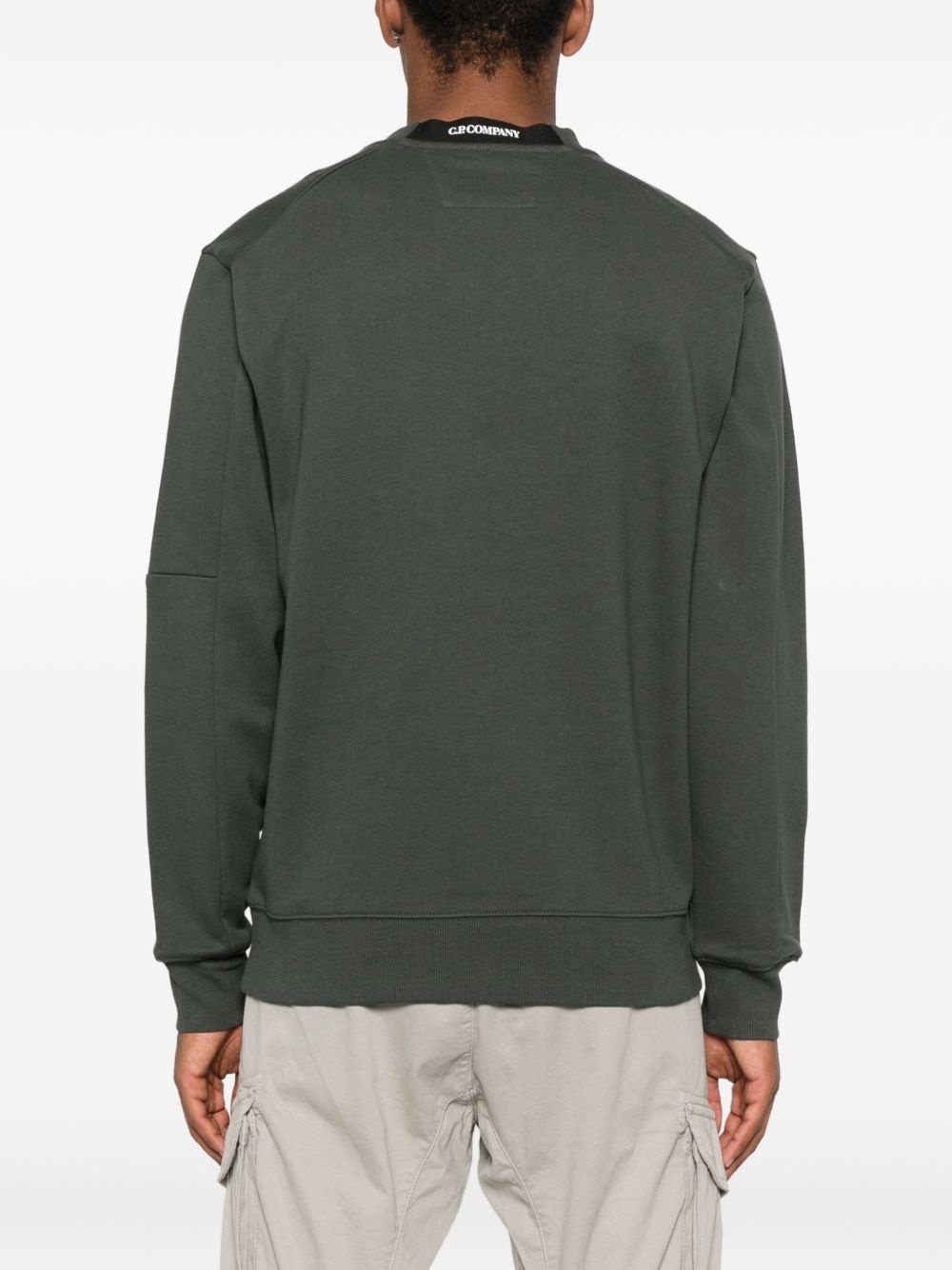 lens-detail crew-neck sweatshirt - 4