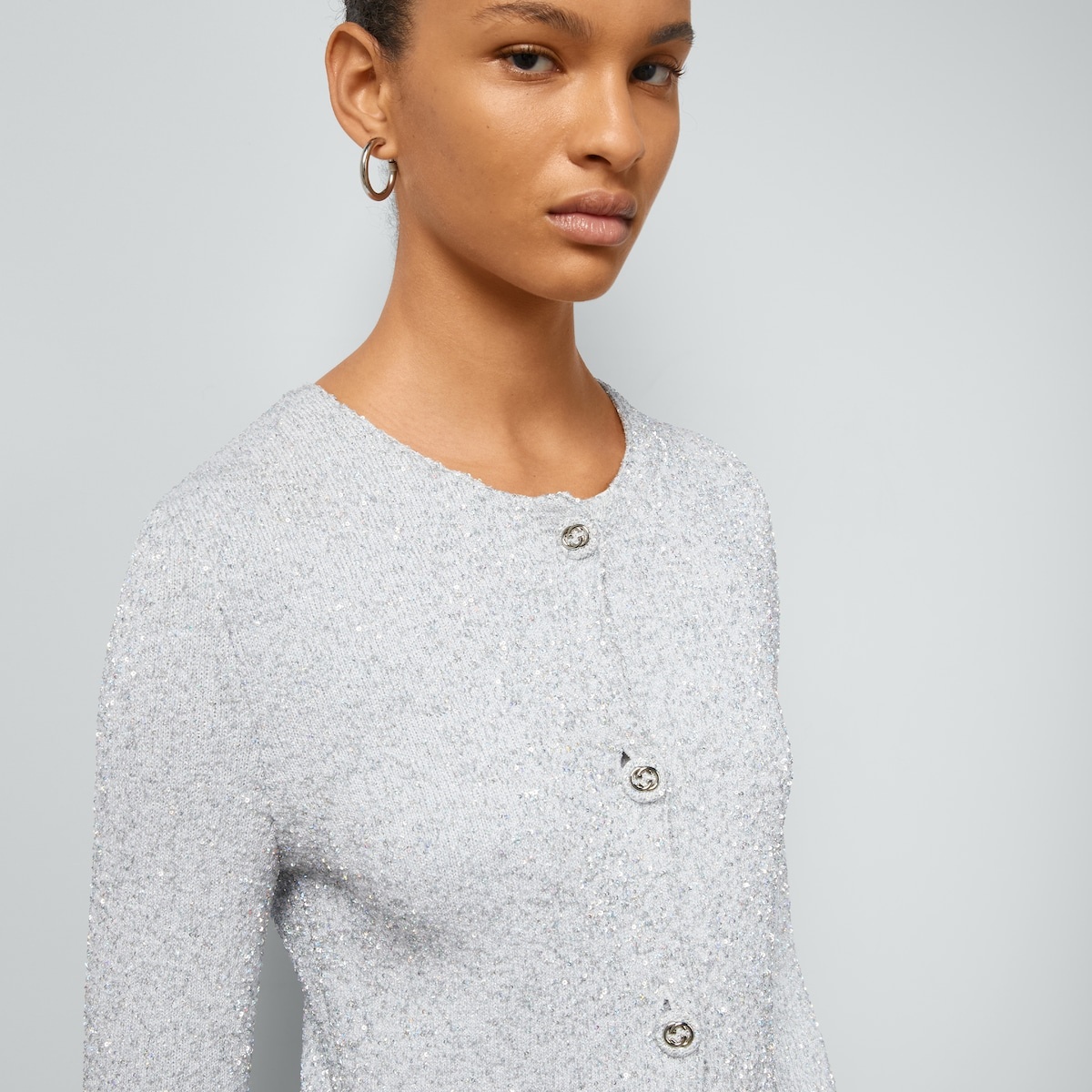Viscose lamé dress with sequin embroidery - 3