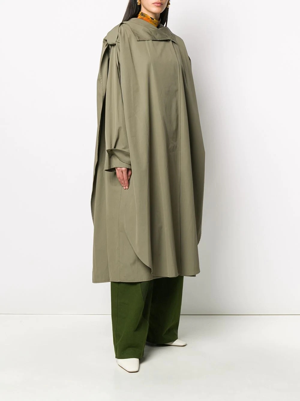 oversized water-repellent raincoat - 3