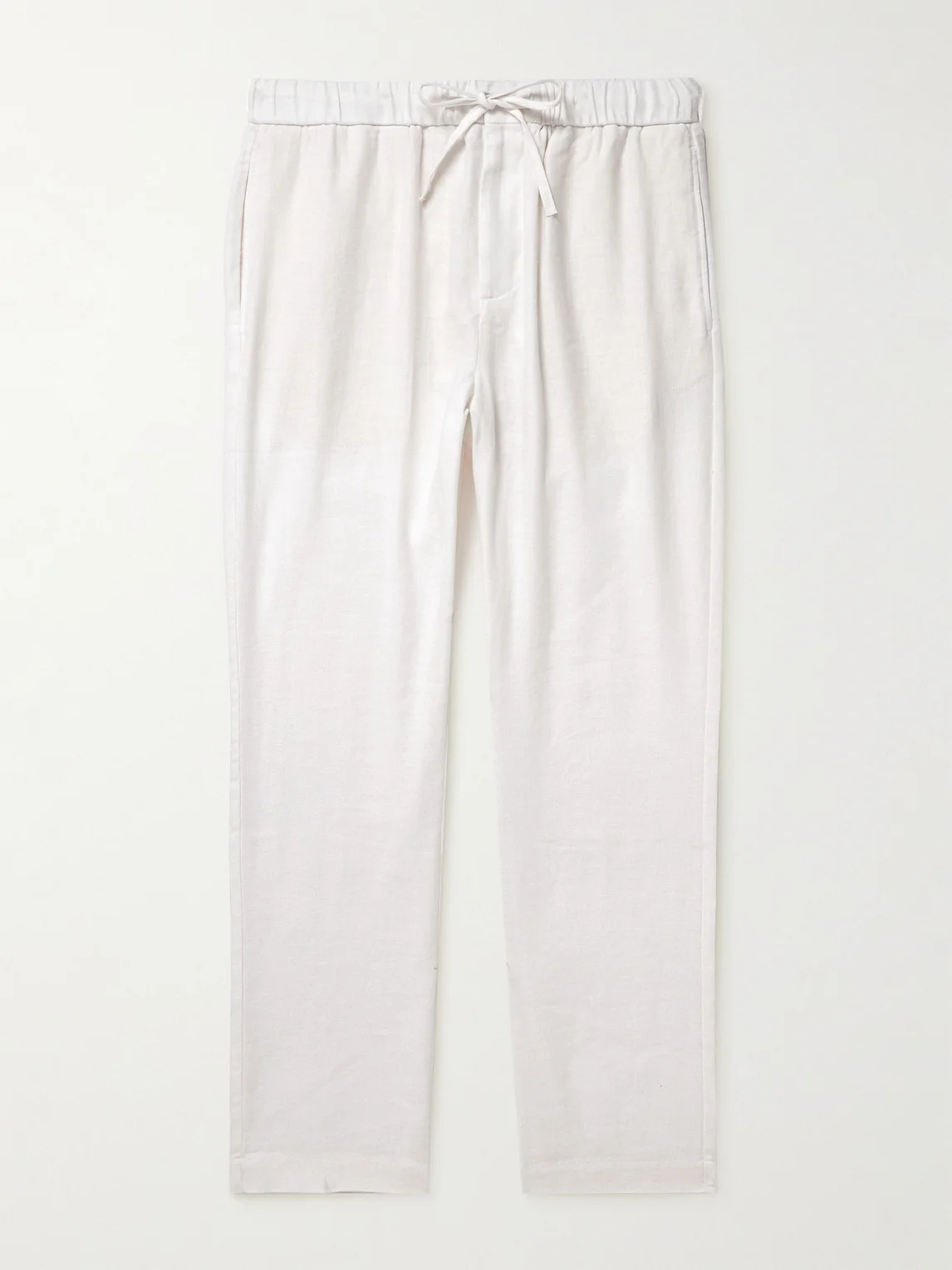 Oscar Straight-Leg Linen and Cotton-Blend Drawstring Trousers - 1