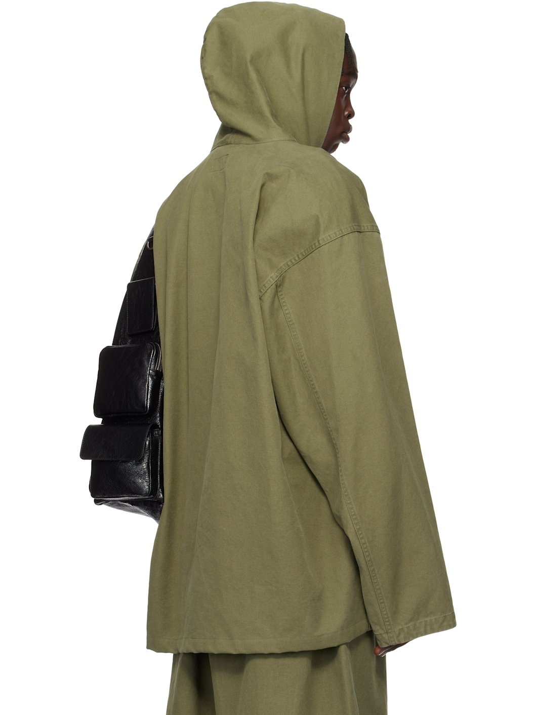 Khaki Hooded Zip-Up Jacket - 3