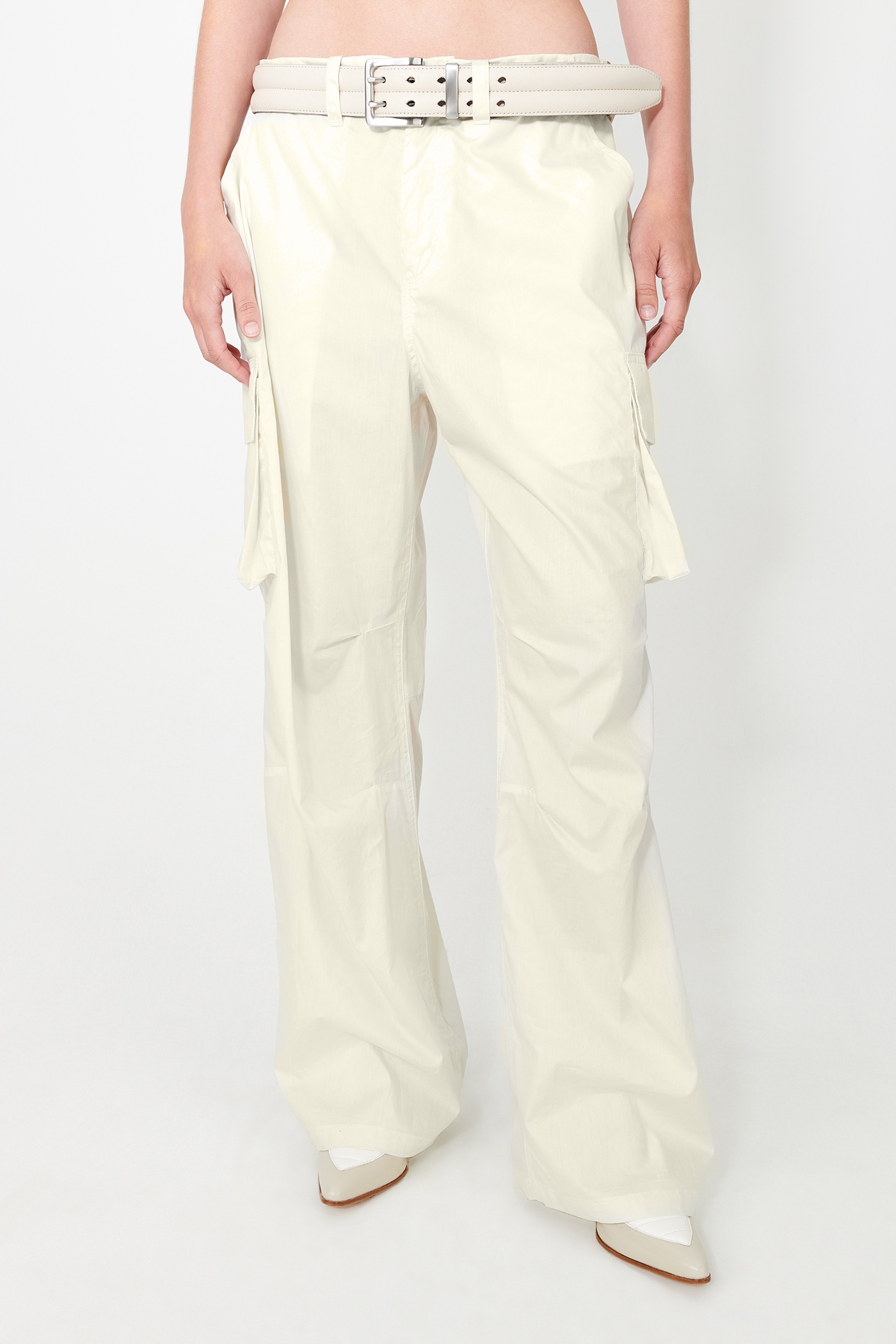 Peak Trouser Pearl Beige Cotton Chinz - 4