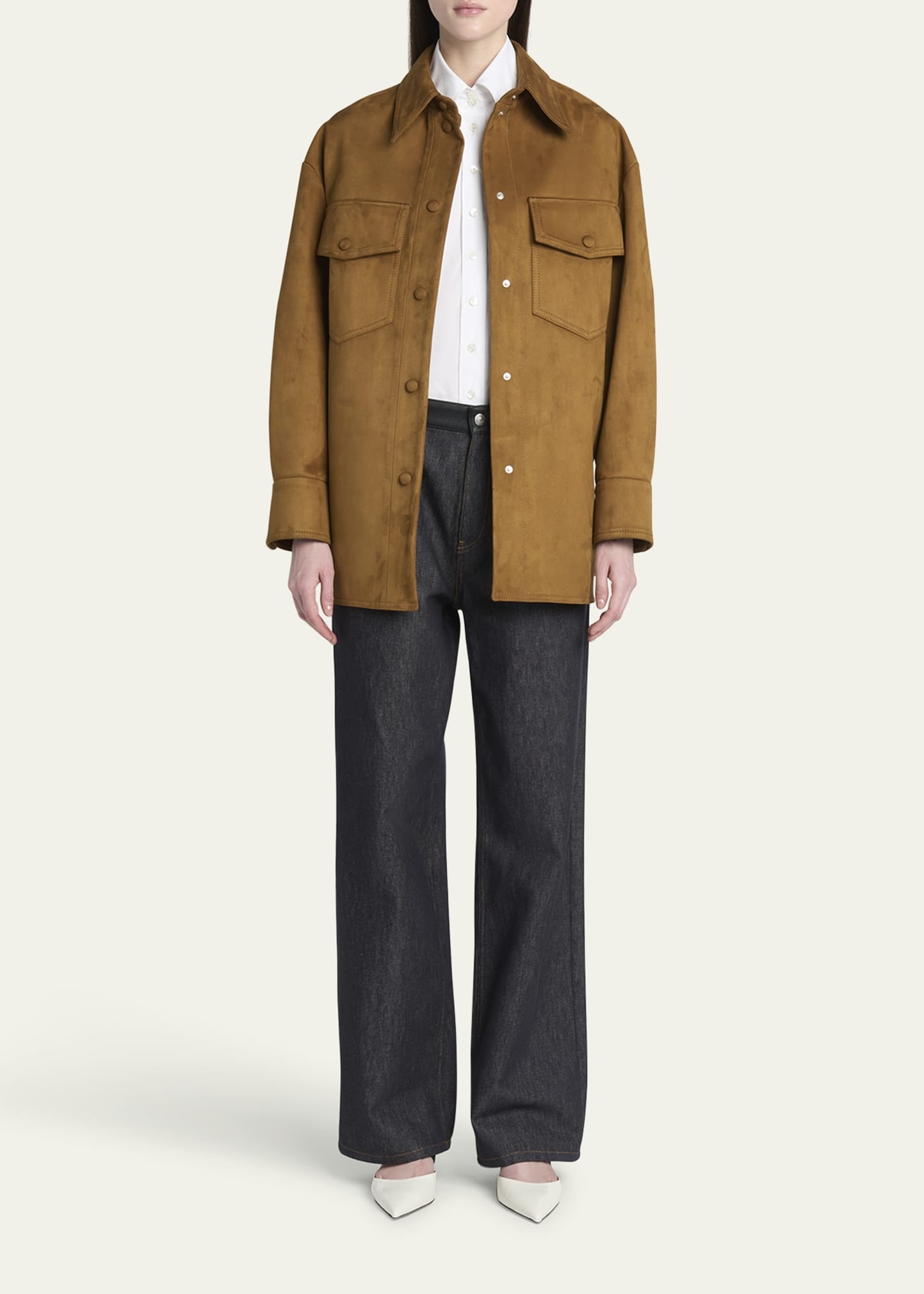 Long-Sleeve Alter Suede Overshirt - 2