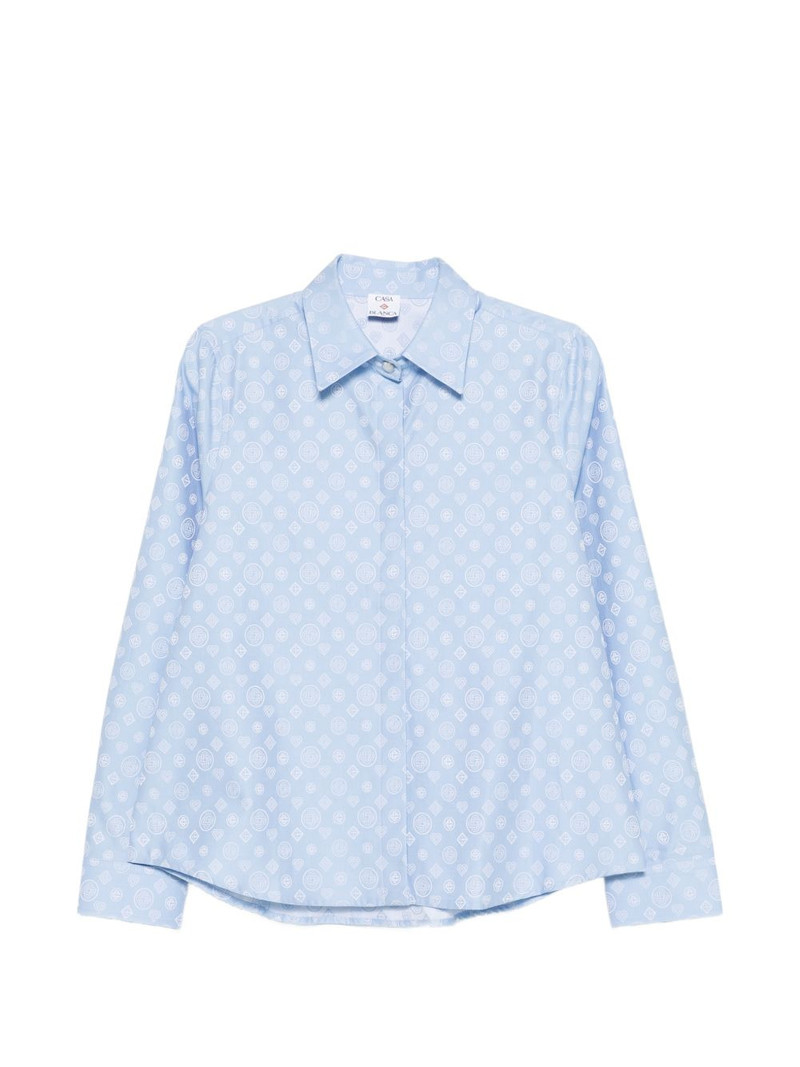 monogram-patterned shirt 1