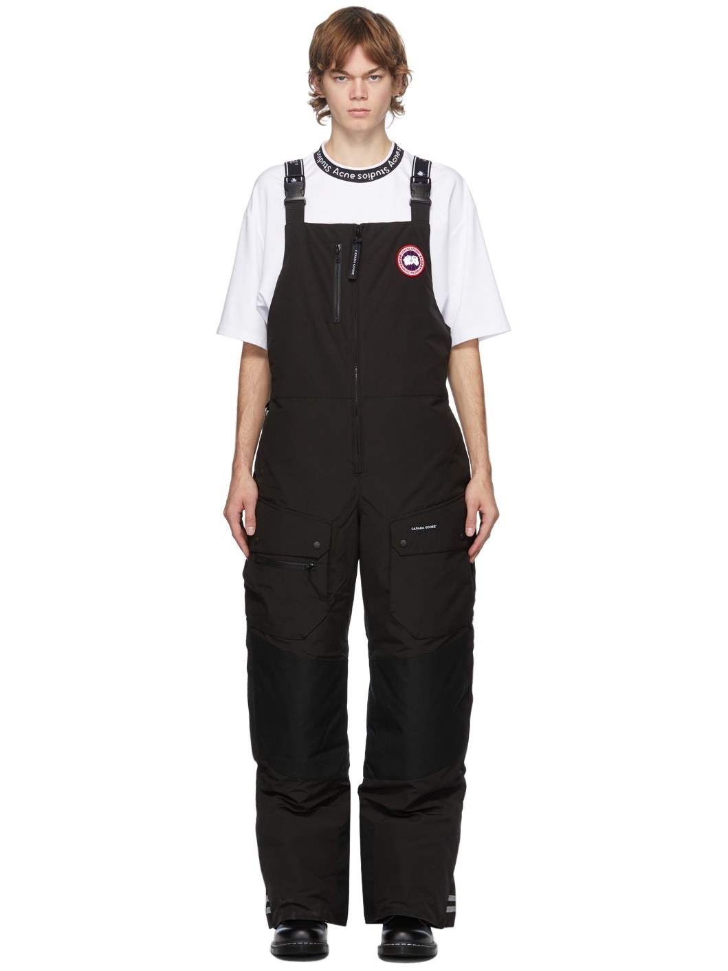 Black Down Tundra Bib Overalls - 1